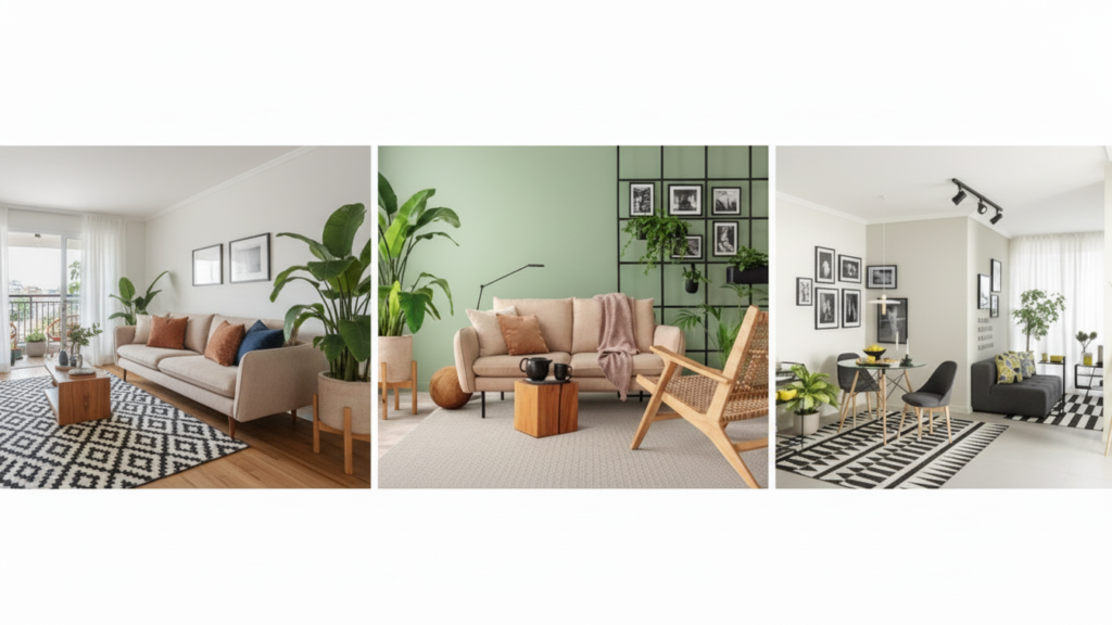 decoração funcional apartamento urbano com plantas